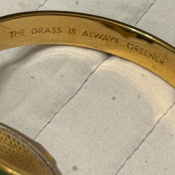 Kate Spade Green and Gold Enamel Bangle - Picture 2 of 5